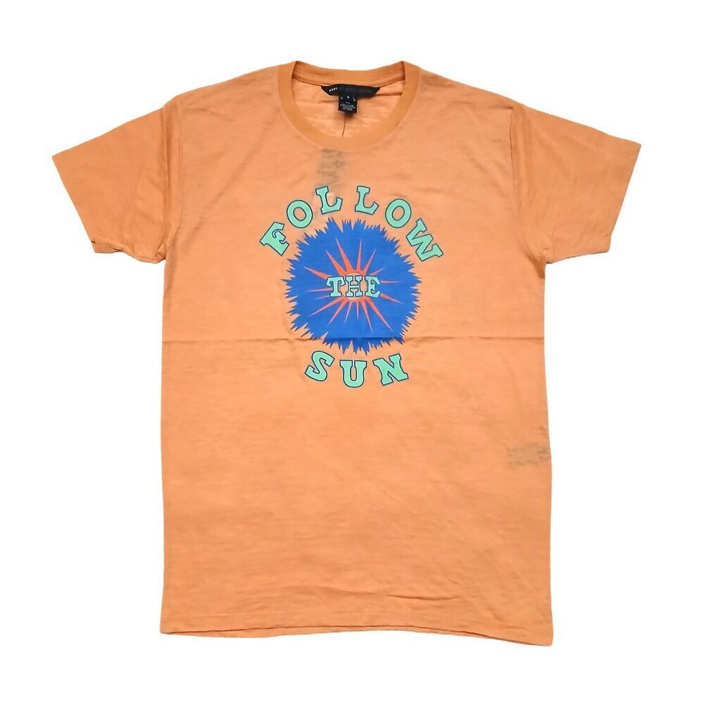 Marc by Marc Jacobs Orange Multi-Color Follow The Sun Graphic Tee Shirt SZ S